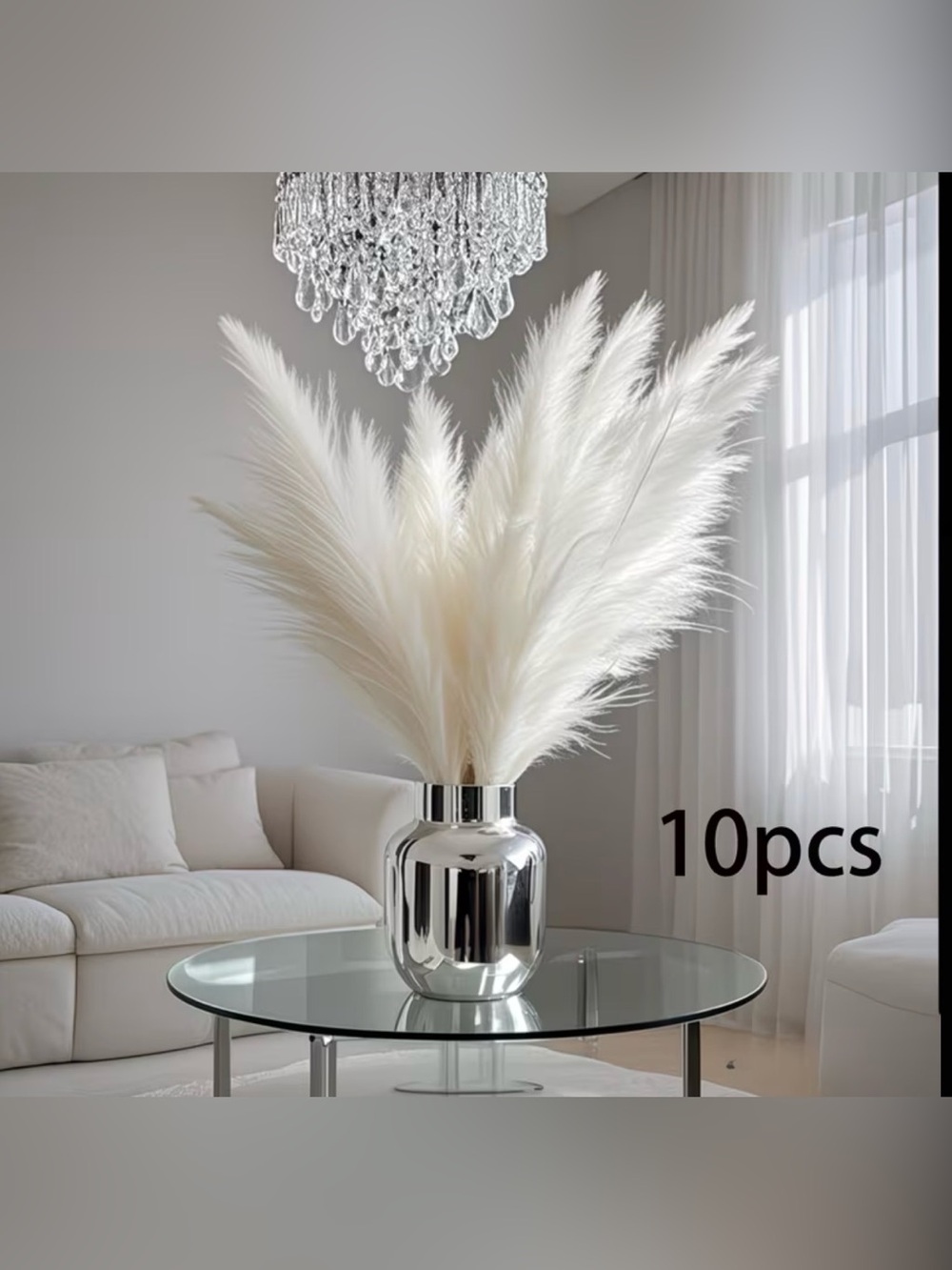 Soft Pink Faux Pampas Grass Bouquet